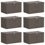 Scatola di Stoccaggio 6 pcs Grigio 60 x 43 x 35 cm