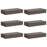 Scatola di Stoccaggio 6 pcs Grigio 90 x 48 x 15 cm