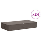 Scatola di Stoccaggio 24 pcs Grigio 90 x 48 x 15 cm
