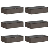 Scatola di stoccaggio con finestra trasparente in alto 6 pcs