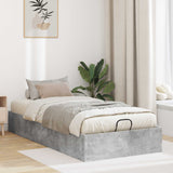 Letto ottomano con archiviazione Grigio Cemento 80,5 x 200 cm