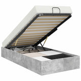 Letto ottomano con archiviazione Grigio Cemento 80,5 x 200 cm