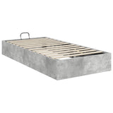 Letto ottomano con archiviazione Grigio Cemento 80,5 x 200 cm