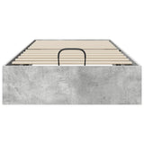 Letto ottomano con archiviazione Grigio Cemento 80,5 x 200 cm