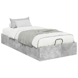Letto ottomano con archiviazione Grigio Cemento 80,5 x 200 cm