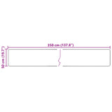 Runner Tappeto MARSA Crema 50 x 350 cm Poliestere e PVC