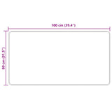 Runner Tappeto MARSA Crema 80 x 100 cm Poliestere e PVC