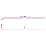 Runner Tappeto MARSA Crema 80 x 350 cm Poliestere e PVC
