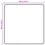 Runner Tappeto MARSA Crema 100 x 100 cm Poliestere e PVC
