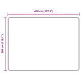 Runner Tappeto MARSA Crema 300 x 400 cm Poliestere e PVC