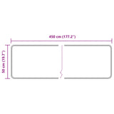 Runner Tappeto MARSA Grigio 50 x 450 cm Poliestere e PVC