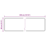 Runner Tappeto MARSA Grigio 80 x 350 cm Poliestere e PVC