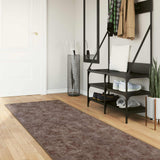 Runner Tappeto MARSA Grigio 100 x 450 cm Poliestere e PVC
