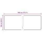 Runner Tappeto MARSA Grigio 100 x 450 cm Poliestere e PVC