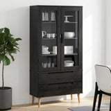 Armadio in Vetro MOLDE 90 x 35 x 175 cm Legno Massello di Pino