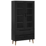 Armadio in Vetro MOLDE 90 x 35 x 175 cm Legno Massello di Pino