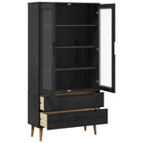 Armadio in Vetro MOLDE 90 x 35 x 175 cm Legno Massello di Pino