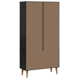 Armadio in Vetro MOLDE 90 x 35 x 175 cm Legno Massello di Pino
