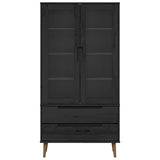 Armadio in Vetro MOLDE 90 x 35 x 175 cm Legno Massello di Pino
