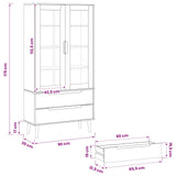 Armadio in Vetro MOLDE 90 x 35 x 175 cm Legno Massello di Pino