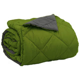 Duvet Estivo Verde e Antracite 220 x 260 cm Microfibra