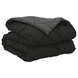 Duvet Estivo Nero e antracite 200 x 135 cm Microfibra