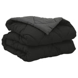 Duvet Estivo Nero e antracite 200 x 155 cm Microfibra