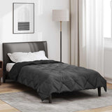 Duvet Estivo Nero e antracite 220 x 155 cm Microfibra