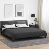 Duvet Estivo Nero e antracite 240 x 260 cm Microfibra