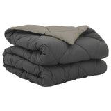 Duvet Estivo Grigio chiaro e Antracite 220 x 140 cm Microfibra