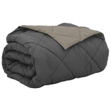 Duvet Estivo Grigio chiaro e Antracite 220 x 200 cm Microfibra