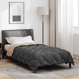 Duvet Invernale Antracite e Talpa 155 x 220 cm Microfibra