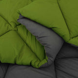 Duvet Invernale Verde e Antracite 135 x 220 cm Microfibra