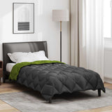 Duvet Invernale Verde e Antracite 135 x 220 cm Microfibra