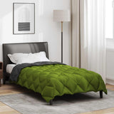 Duvet Invernale Verde e Antracite 135 x 220 cm Microfibra