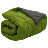 Duvet Invernale Verde e Antracite 135 x 220 cm Microfibra
