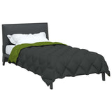 Duvet Invernale Verde e Antracite 135 x 220 cm Microfibra