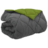Duvet Invernale Verde e Antracite 240 x 260 cm Microfibra