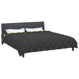 Duvet Invernale Verde e Antracite 240 x 260 cm Microfibra