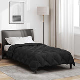 Duvet Invernale Nero 140 x 200 cm Microfibra