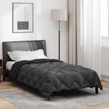 Duvet Invernale Nero e antracite 140 x 220 cm Microfibra