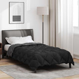 Duvet Invernale Nero e antracite 140 x 220 cm Microfibra