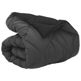 Duvet Invernale Nero e antracite 140 x 220 cm Microfibra