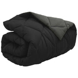 Duvet Invernale Nero e antracite 140 x 220 cm Microfibra