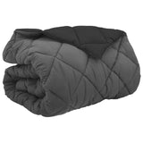 Duvet Invernale Nero e antracite 220 x 240 cm Microfibra
