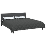 Duvet Invernale Nero e antracite 220 x 240 cm Microfibra
