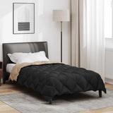 Duvet Invernale Nero e Talpa 140 x 220 cm Microfibra