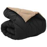 Duvet Invernale Nero e Talpa 140 x 220 cm Microfibra