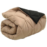 Duvet Invernale Nero e Talpa 140 x 220 cm Microfibra