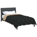 Duvet Invernale Nero e Talpa 140 x 220 cm Microfibra